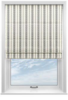 Laurel Stripe, Warm Grey - Roman Blind